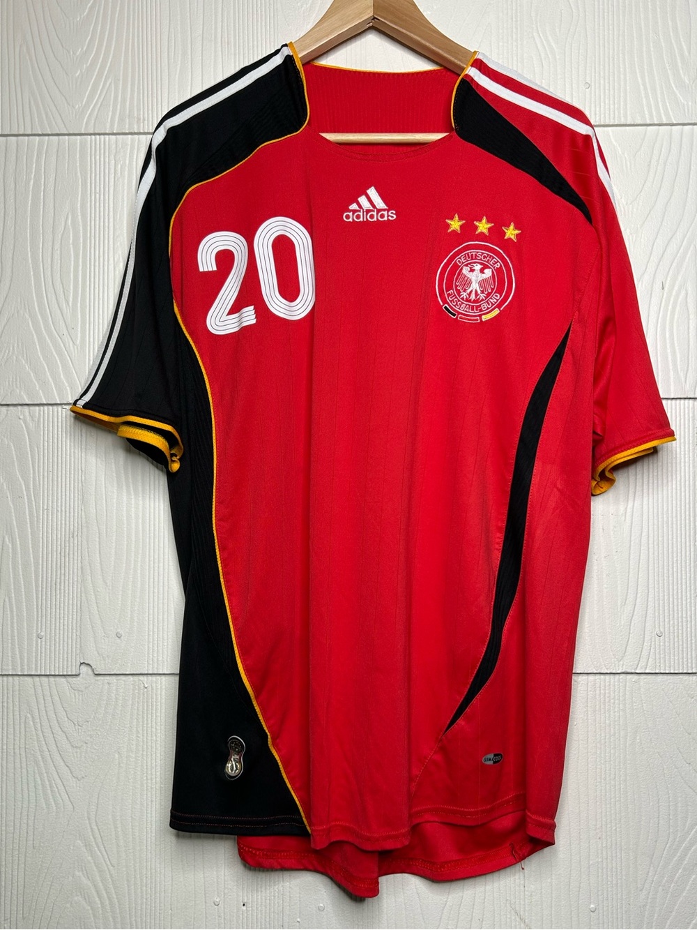 adidas Men’s Red and Black Germany #20 Soccer Jersey
